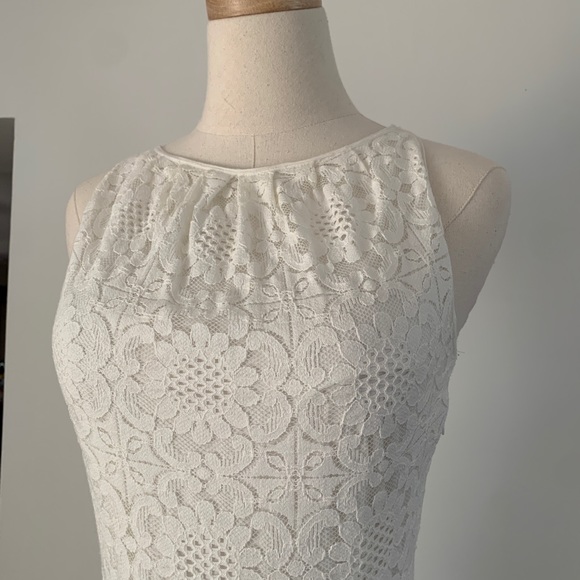 Max Studio Dresses & Skirts - Max Studio White Floral Lace Sleeveless Dress